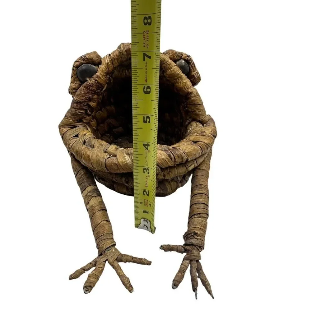 Vintage Wicker Storage Basket in the Shape of a Frog Big Mouth Wide Open‎ LARGE